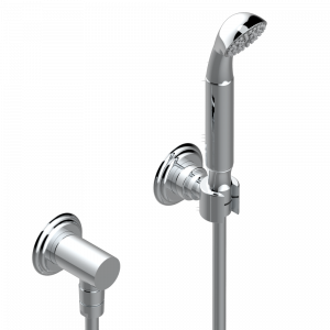 U4F-52 Душ ручной стильный встраиваемый в стену, шланг, стационарный кронштейн и колено для душа Thg-paris Duomo с хрусталём Матовый никель