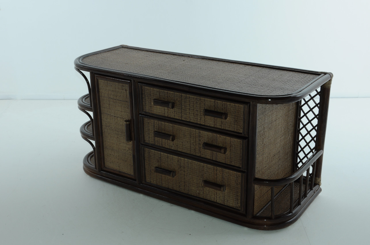 Комод из ротанга темно-коричневый "Темный коньяк" 08/35 VINOTTI  00-3885296 Коричневый  - Вид №1