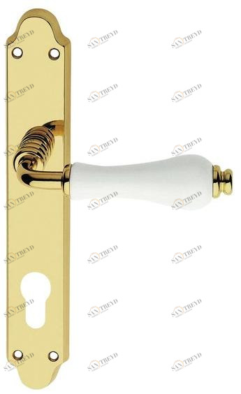 LINEA CALI' Металлическая ручка в классическом стиле на пластине с накладкой Dalia sun-id-1405898