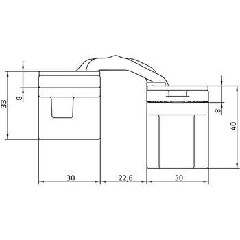 Петля скрытого монтажа Anselmi mod. AN 141 3D FVZ 14/40 Santreyd LK01-1105 - Вид №2