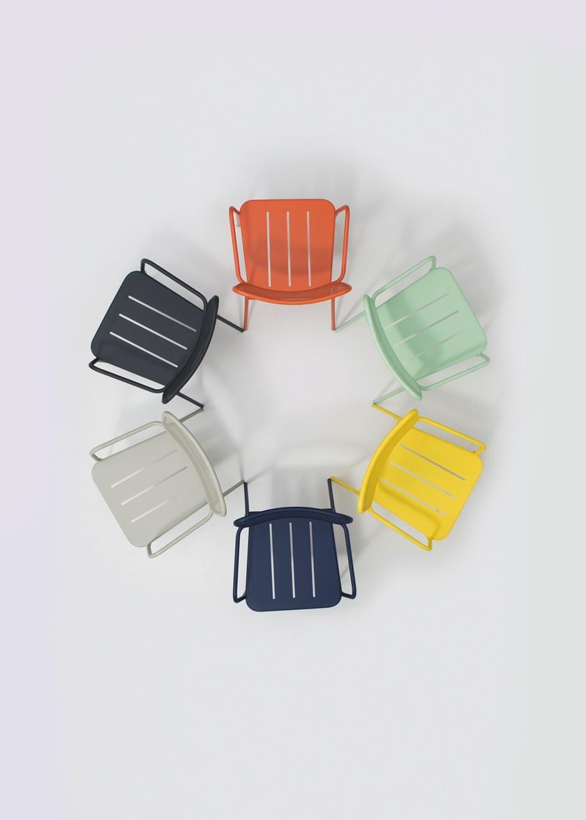 Garda Furniture Штабелируемый металлический садовый стул со встроенной подушкой Totem Gt01be - Вид №4