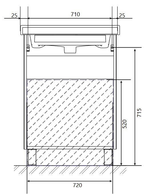 У92547 Тумба Gaula 80Н 3я Black 1 Marka Gaula  - Вид №8