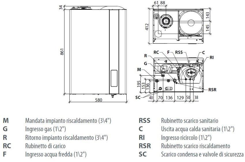 FONDITAL Конденсационный котел со встроенным котлом Caldaie a condensazione sun-id-1429599 - Вид №3