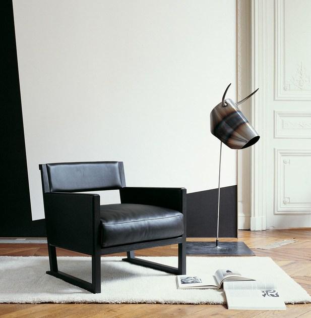 Maxalto Мягкое кожаное кресло с подлокотниками Musa sun-id-1463766 - Вид №1