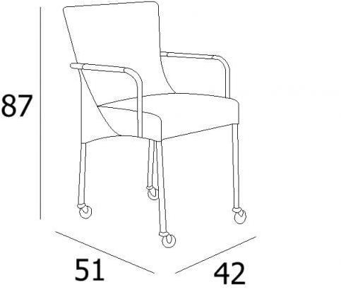 Joli Мягкое кожаное кресло с подлокотниками на колесиках Angelina sun-id-1475105 - Вид №4