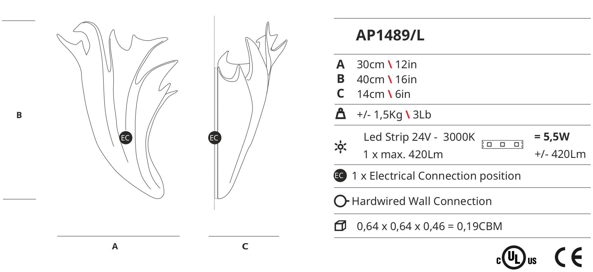 Serip Настенный светильник из алюминия Carpa Ap1489/l - Вид №2