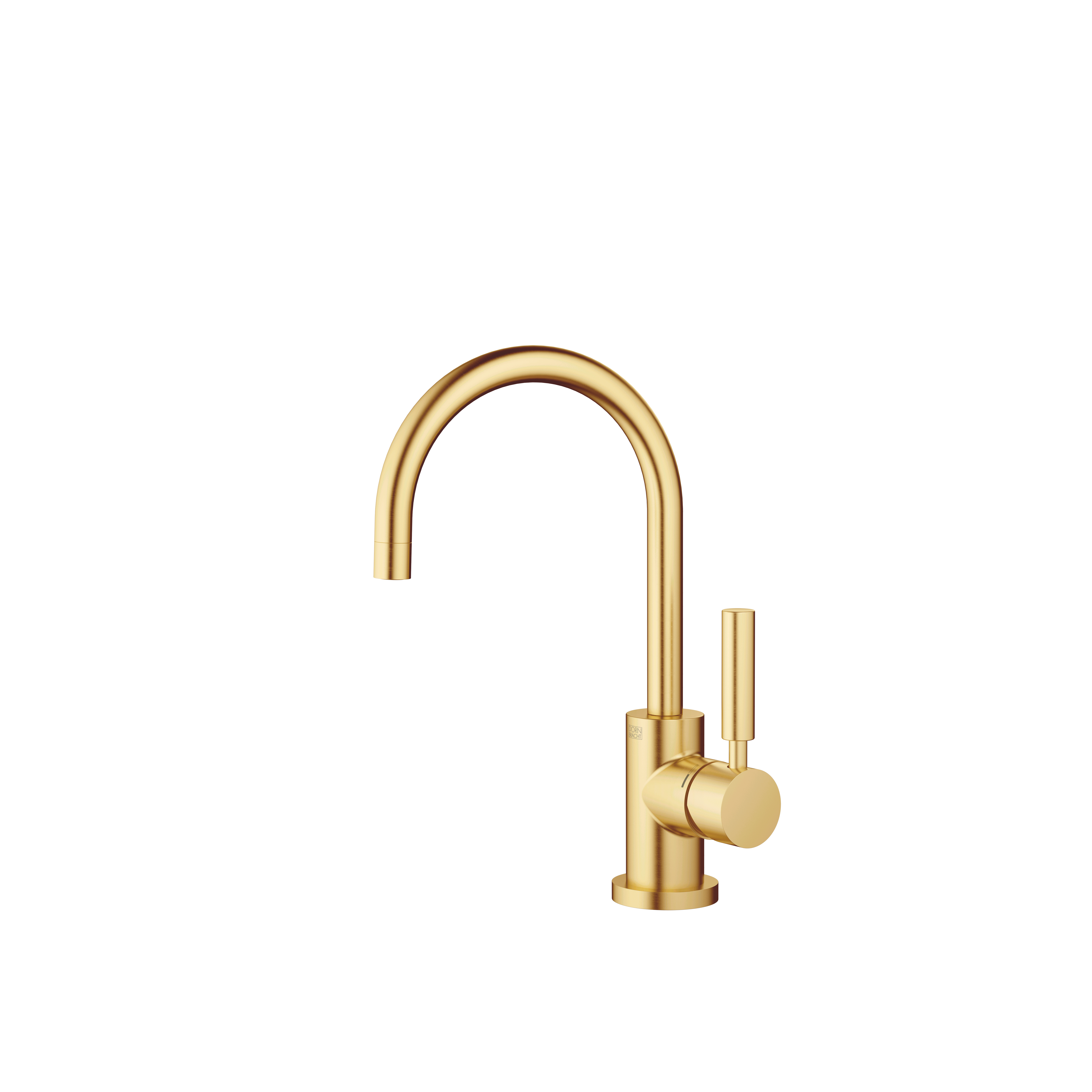 TARA Смеситель для раковины, однорычажный, с донным клапаном - Brushed Durabrass (золото 23 карата) 33513882-28 DornBracht