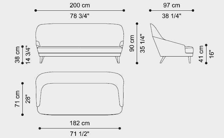 2-местный бархатный диван ETRO Home Interiors Jefferson ARCH-00109063 - Вид №4