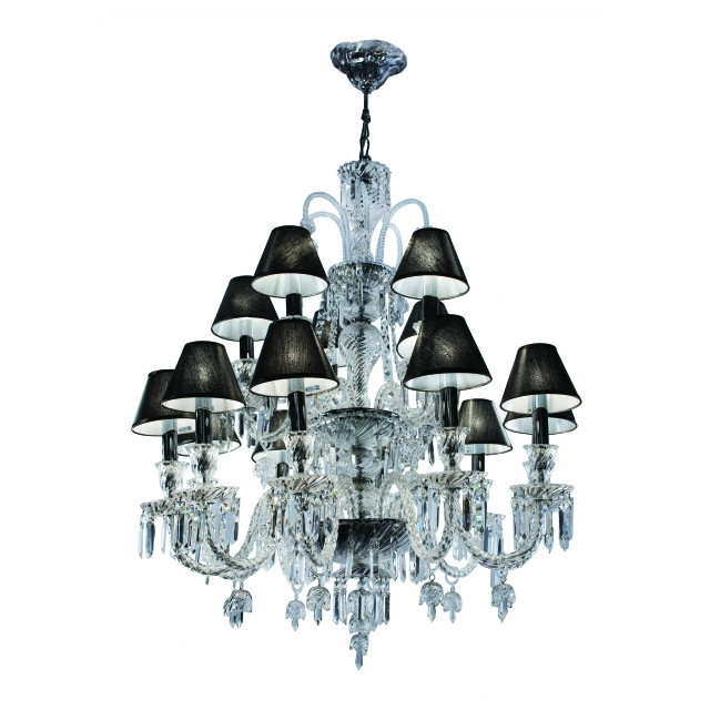 Люстра Elegance прозрачная 5791 PUSHA ДИЗАЙНЕРСКИЕ, PUSHA, ДВУХЪЯРУСНЫЕ 061524 Прозрачный  - Вид №1