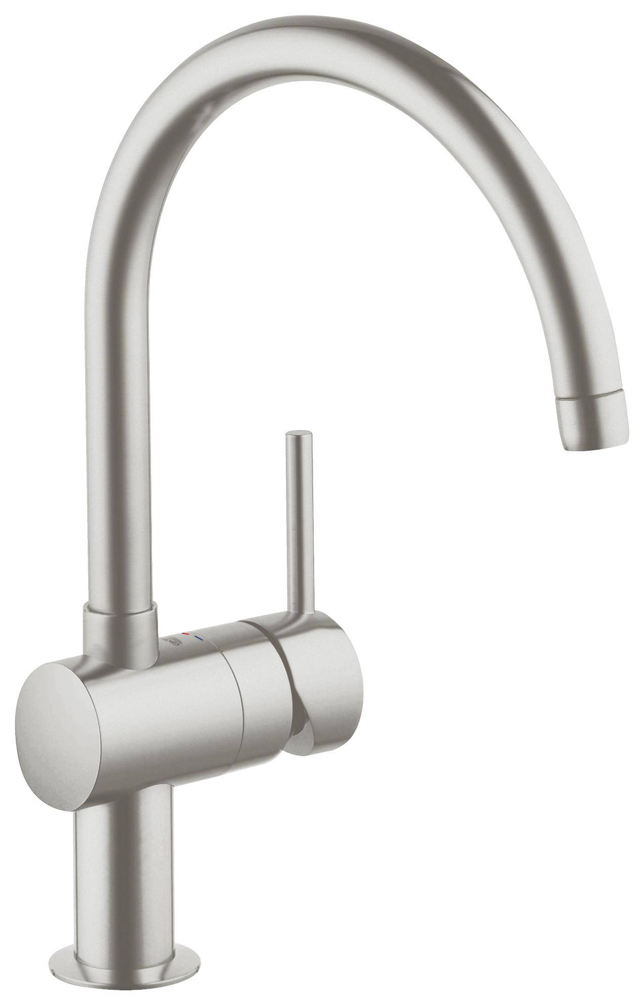 Смеситель для кухни GROHE Minta с C-изливом, суперсталь (32917DC0)