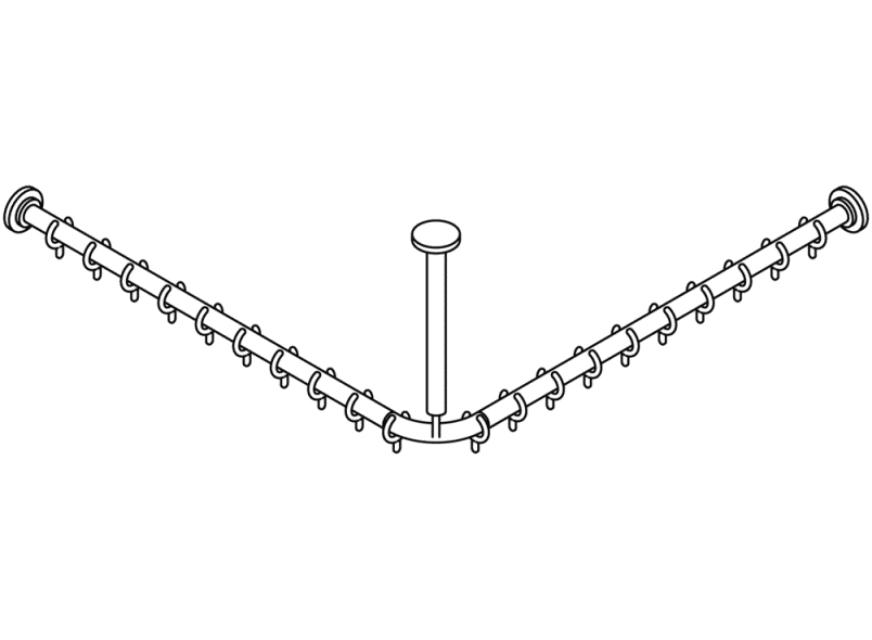 801.34.1461 Карниз с потолочным подвесом HEWI Serie 477/801  - Вид №4