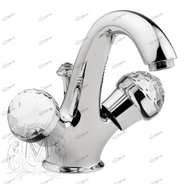 Смеситель MIGLIORE Axo Swarovski ML.AXO-634F.СR для раковины - хром ML.AXO-634F.CR