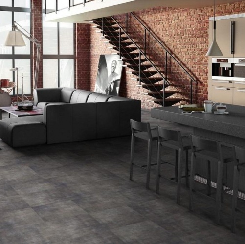 Виниловый ламинат Tarkett Lounge Concrete Дизайнерский с брашью (Текстурированная) 457,2х457,2 мм 1000901222 - Вид №6