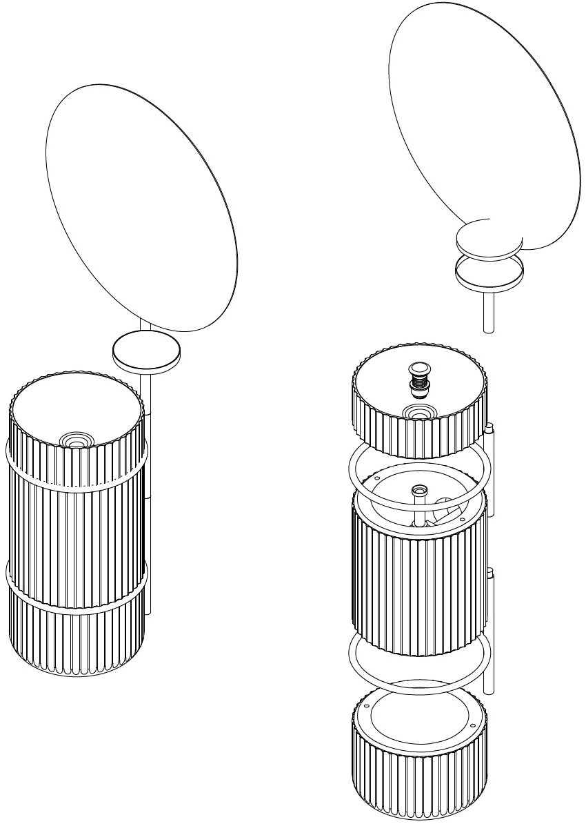 Подвесная раковина настенная овальная L'ANTIC COLONIAL Column белая sun-id-1408649 - Вид №6