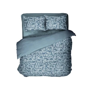 Комплект постельного белья Шуйские Ситцы Вьюн двуспальный бязь бирюзовый