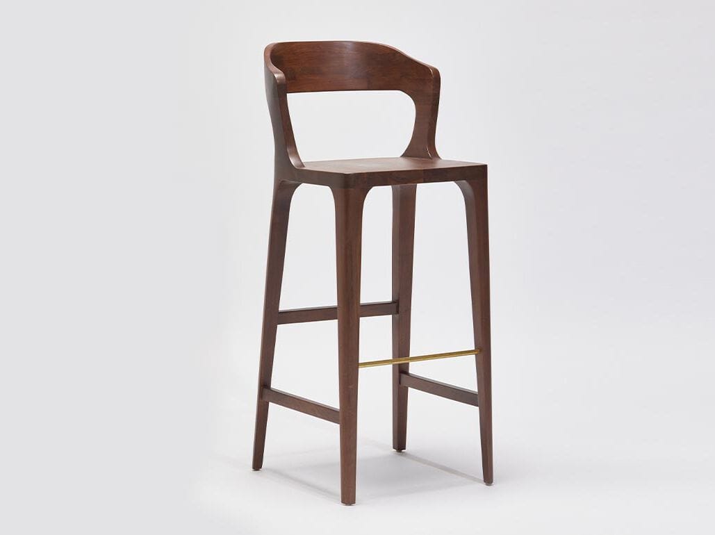 Высокий стул грецкого ореха с подставкой для ног REDA AMALOU DESIGN ARCH-00031094