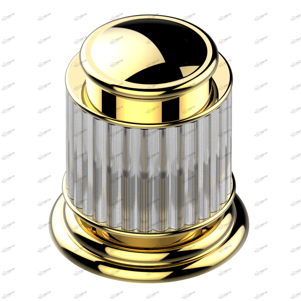 A9B-50/4/VG Переключатель набортный 2 входа 3/4", один выход 3/4"и один выход 1x1/2" Thg-paris Jaipur с матовым хрусталём Покрытие PVD золотистый цвет A9B 50/4/VG CAT.F