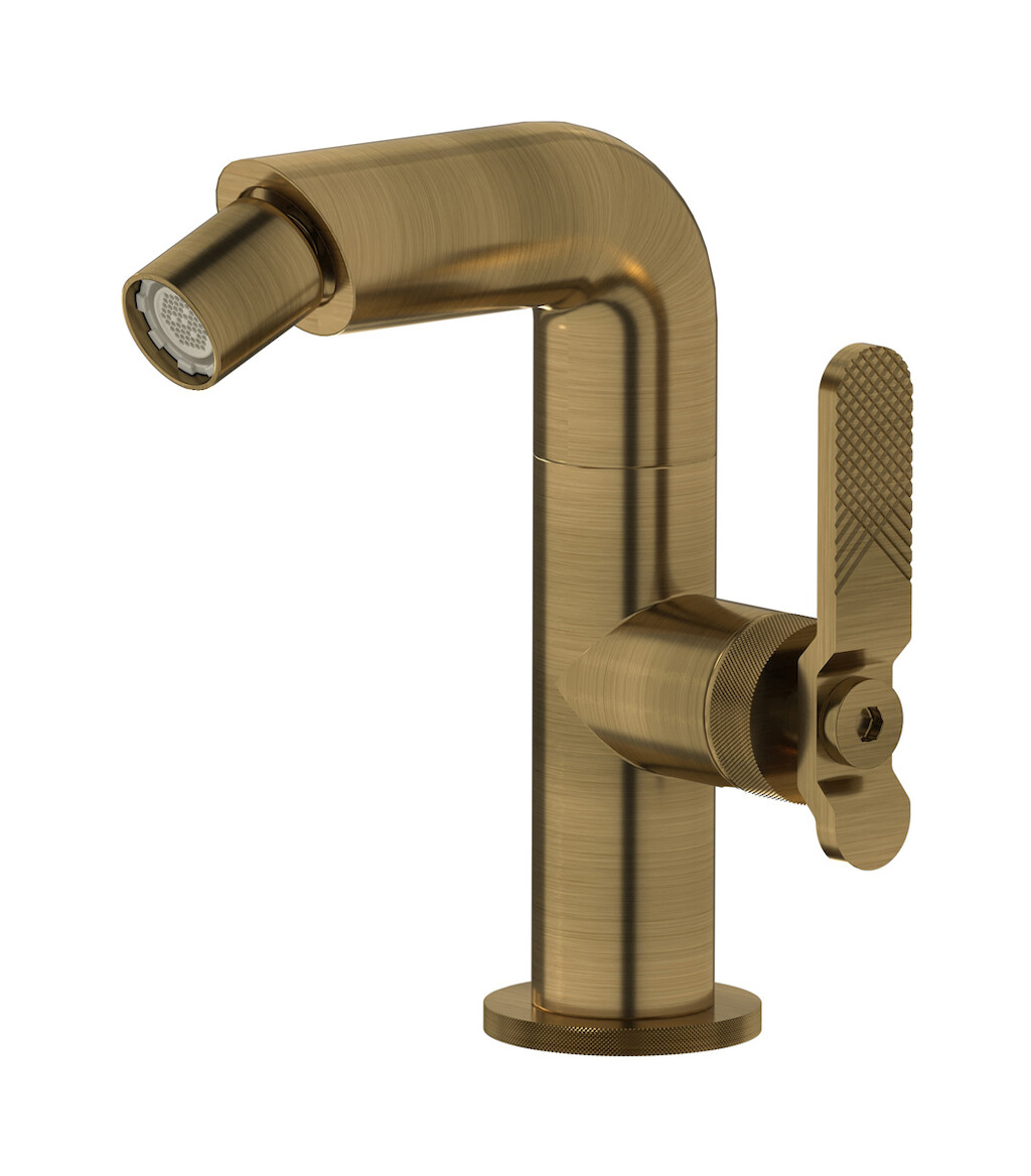 Смеситель для биде на 1 отверстие в комплекте с донным клапаном. WE ARE IB b2220mb Modern Bronze Bold