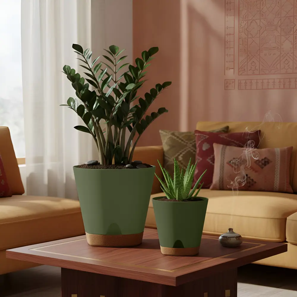 Горшок для цветов Ingreen Wood Ø14 h13 см v1.35 л пластик тайга 89452790 STLM-2039423 - Вид №2