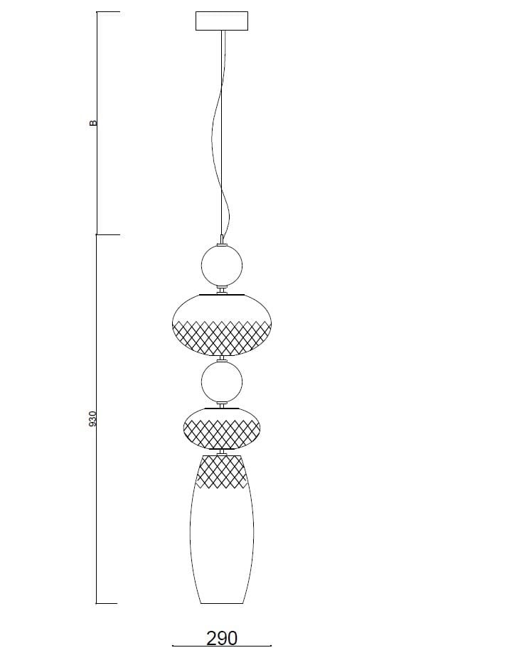 Светодиодный подвесной светильник из боросиликатного стекла Euroluce Lampadari Harmony ARCH-00035461 - Вид №5
