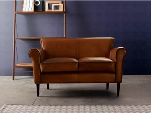 Devina Nais 2-х местный кожаный диван Nebraska