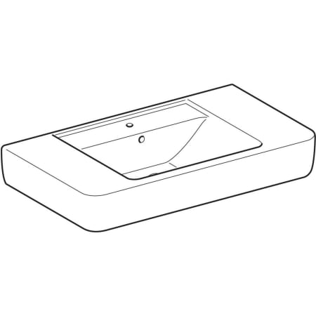 125185000 Накладная раковина Geberit Renova Plan с полкой Geberit  - Вид №1