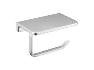 Металлический держатель рулона с полкой