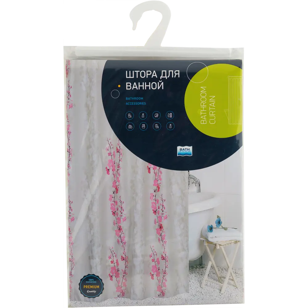 Штора для ванной комнаты «Blossom» 180х200 см цвет белый 17896499 STLM-2183968 BATH PLUS Без серии - Вид №5