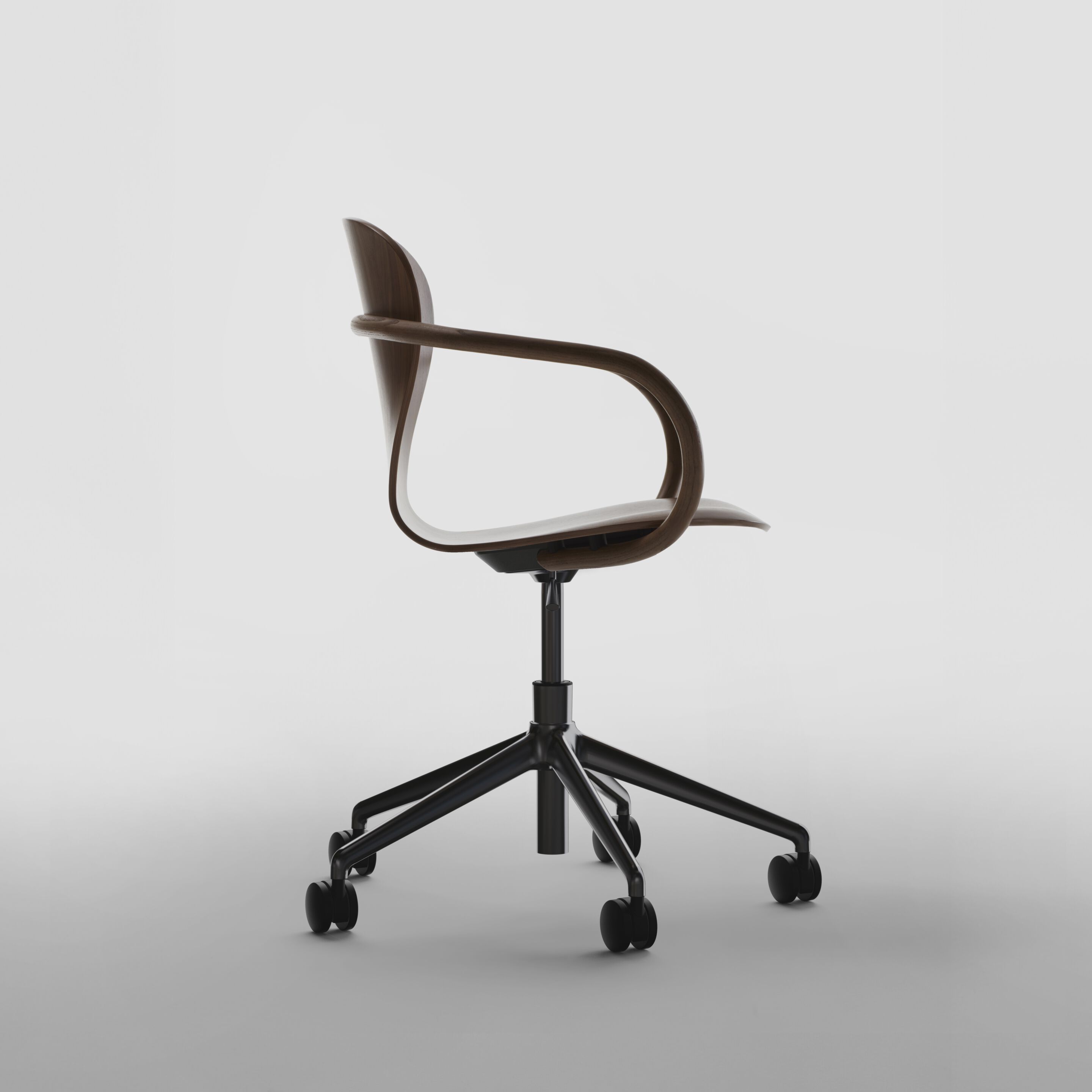 Деревянный стул с колесами с подлокотниками THONET S 220 ARCH-00139478 - Вид №4
