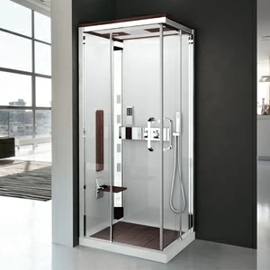 Душевая кабина NEXIS 1 A90 HAMMAM Novellini NEXIS цвета тик, с низким душевым поддоном