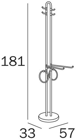 INDA® Держатель для полотенца напольный  A05880  - Вид №1