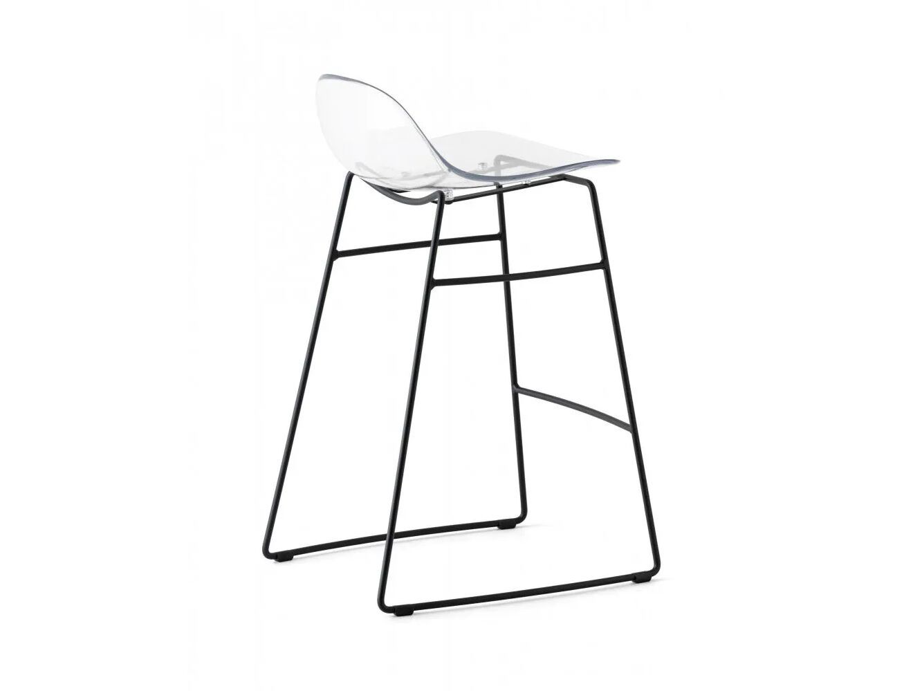 Высокий табурет из полипропилена с металлическими ножками Connubia Академия ARCH-00142374 - Вид №4