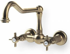 Officine Gullo Смеситель для кухни из латуни настенный с поворотным изливом