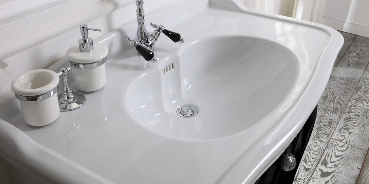 0811 Подвесная раковина настенная овальная Olympia Ceramica IMPERO STYLE белая - Вид №1