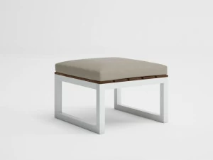 GANDIABLASCO Прямоугольный садовый пуф из тика Saler teak