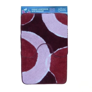 Набор ковриков для ванной комнаты и туалета, 50х80 см и 50х50 см