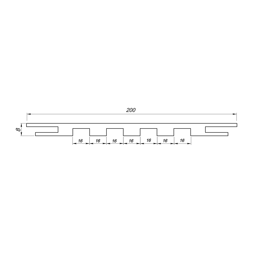 Santreyd Добор телескопический для дверных проемов 2070×200×8 мм 84532753 STLM-0051402 - Вид №3