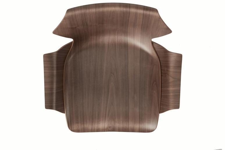 BassamFellows Кресло из стали и дерева с подлокотниками Petal Cb-295m - Вид №5