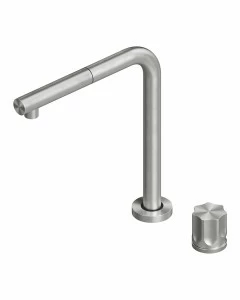 Inox. 443,17. Смеситель для кухни под ветром Quadrodesign