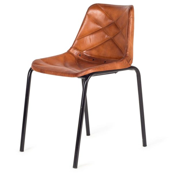 080648 Кожаный коричневый стул Francisco Segarra Mews Santreyd - Вид №3