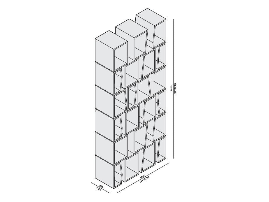 Мраморный отдельно стоящий настенный книжный шкаф LUCE DI CARRARA MARMERIA ARCH-00034268 - Вид №5