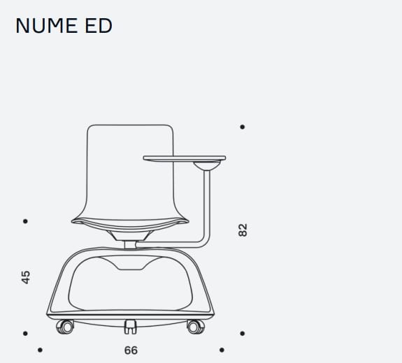 Вращающееся кресло для конференций из полипропилена с колесами IBEBI Nume ARCH-00146444 - Вид №4