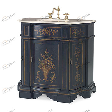 Тумбочка, средняя (от 34 до 36,5) 10408-110-301 Floral Ebony Sink Chest  Ambella 