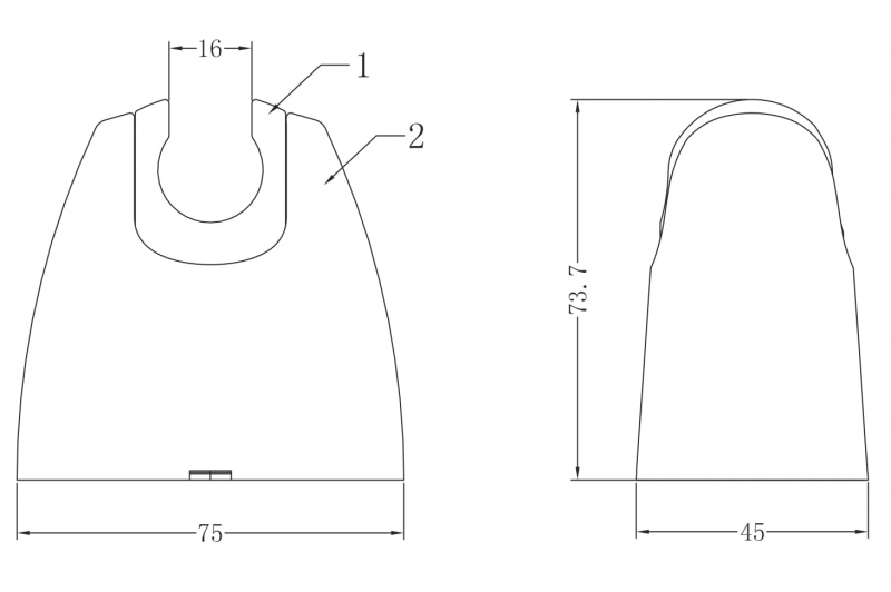 Держатель для душевой лейки  P7320C-RUS bravat  - Вид №1