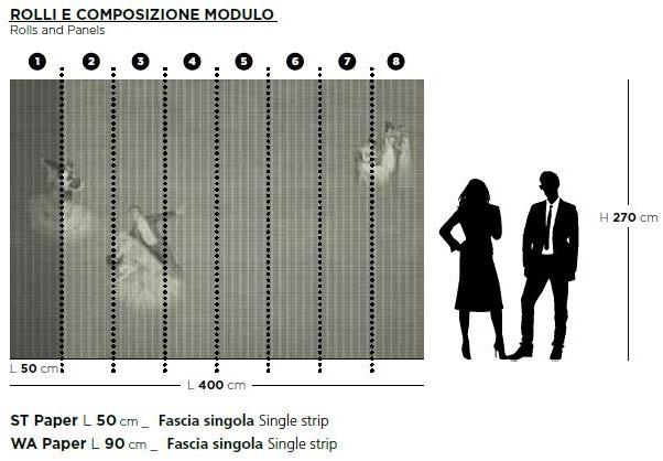 ARBLU Полосатые обои с тканевым эффектом  91pis01/91piw01  - Вид №3