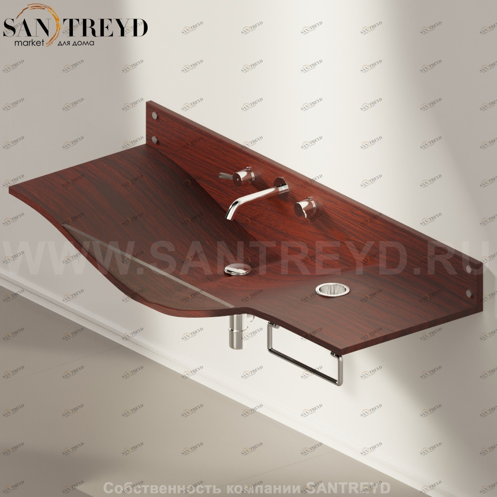 AGAB03503RDXRM Подвесная раковина настенная прямоугольная Agape 