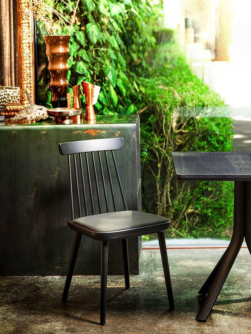 SIPA Стул из лакированного дерева со встроенной подушкой Colonial sun-id-1498458 - Вид №4