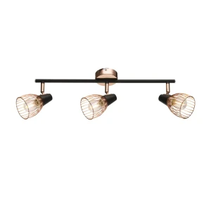 Спот поворотный Rivoli Insolito, 3 лампы, 15 м², цвет медный