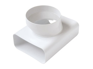 Т-образный фитинг из прямоугольной трубы в круглую