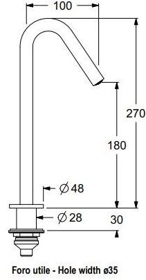 GUGLIELMI Излив с палубным аэратором Sprint Fibo06123 fibo06134 - Вид №8
